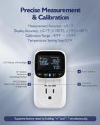 ZILLSEA Digital Temperature Controller, Heating Cooling Thermostat Outlet