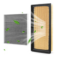 Engine Cabin Air Filter Kit with Activated Carbon