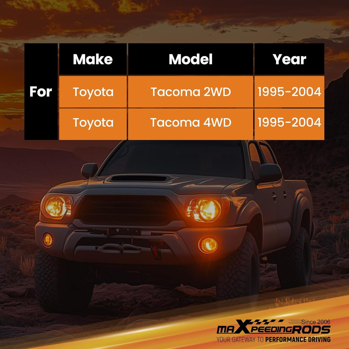 maXpeedingrods 2-5.5" Rear Shocks for Toyota Tacoma 1995-2004