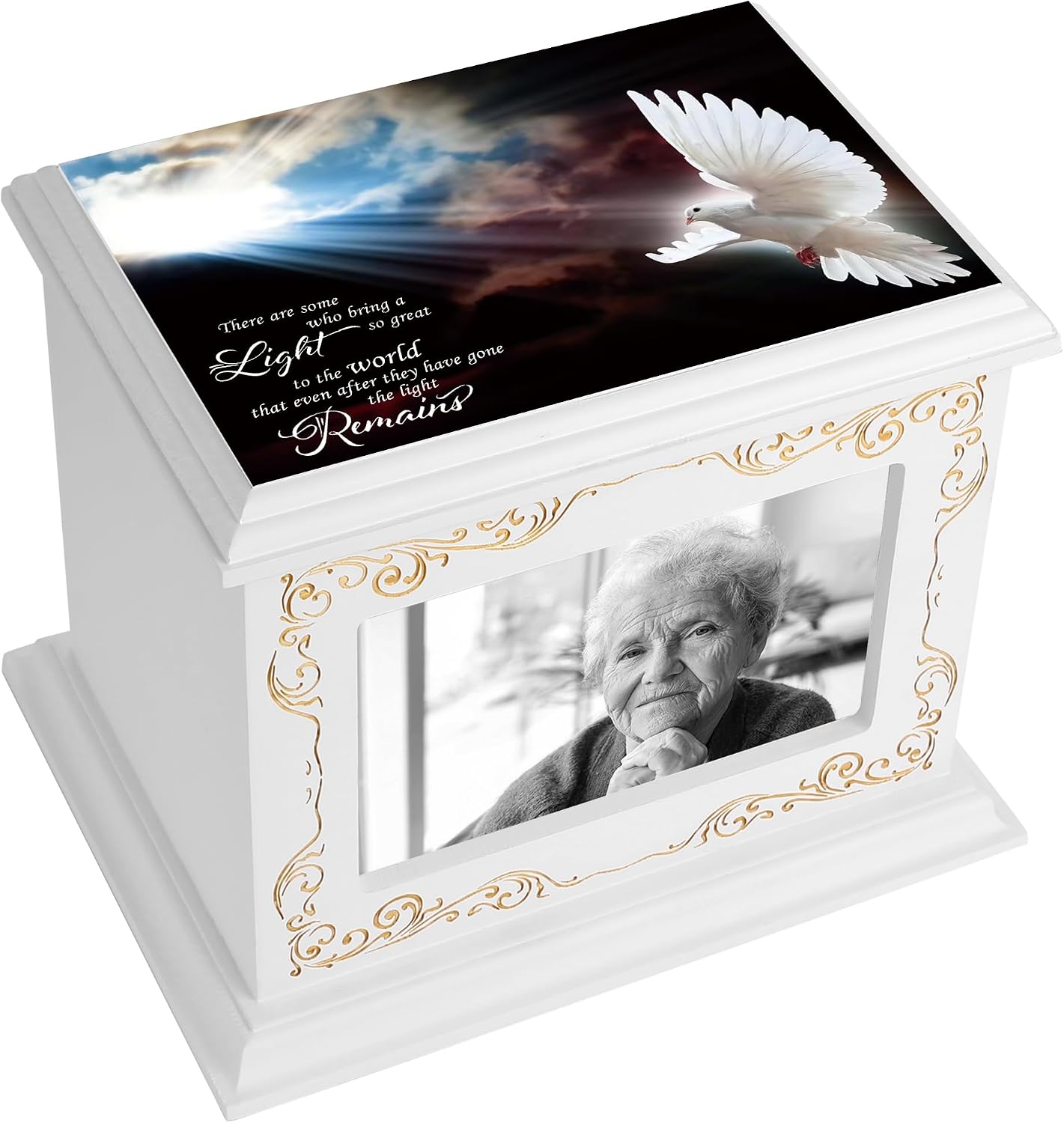 Cremation Urns for Human Ashes Adult Up to 200 IBS with Photo Frame