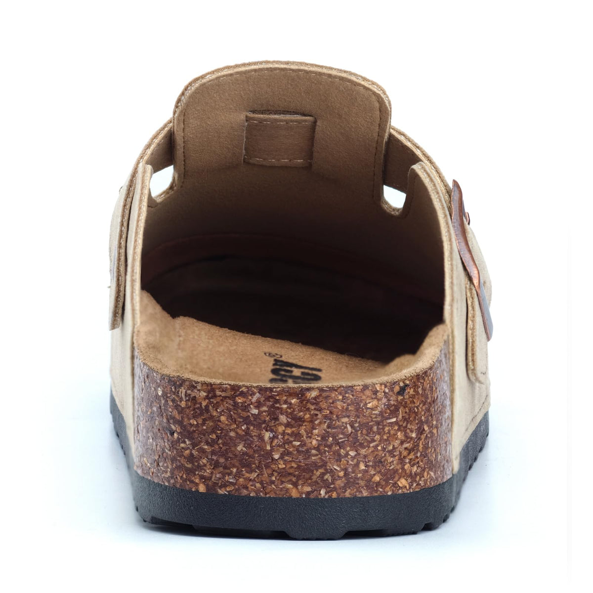 Women's Suede Clogs, Slip-On Mules with Cork Footbed