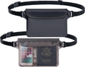 2-Pack Waterproof Pouch with Adjustable Waist Strap | Screen Touch Sensitive Dry Bag, Keep Your Phone and Valuables