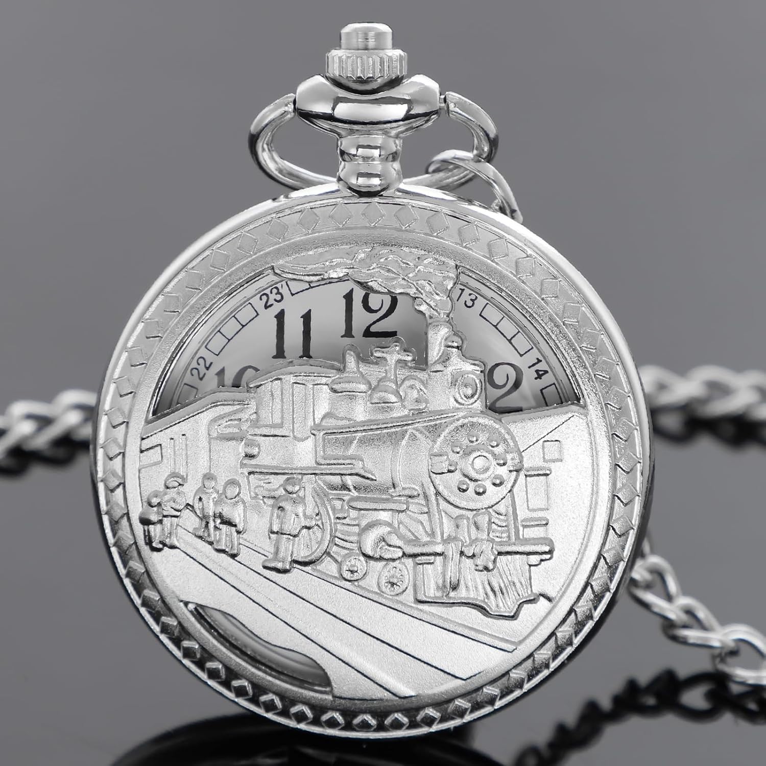 Vintage Pocket Watch Train Pocket Watch Men Women Gift | Vintage Pocket Watch Train Pocket Watch with Chain Best