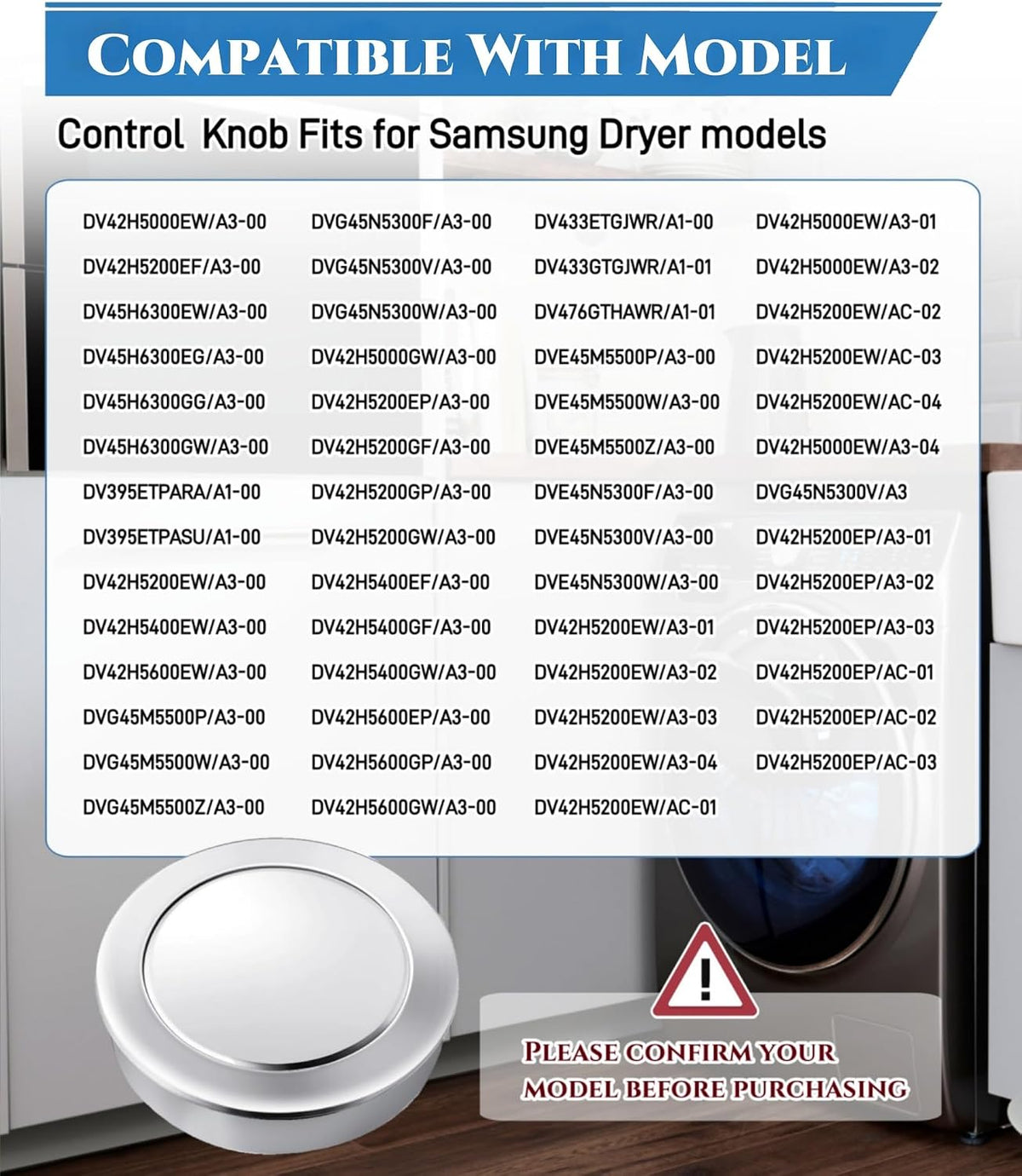 DC64-03186A Control Knobs Replacement Fits for Samsung Washer&Dryer