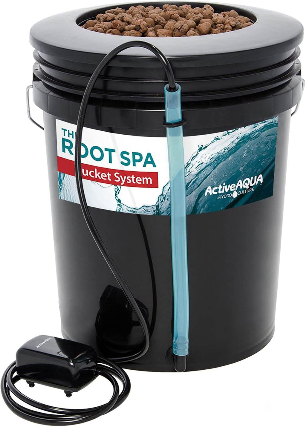 RS5GAL4SYS Root Spa 5 Gallon Hydroponic 4 Bucket Deep Water Culture Grow Kit System with Multi-Purpose Air Hose and