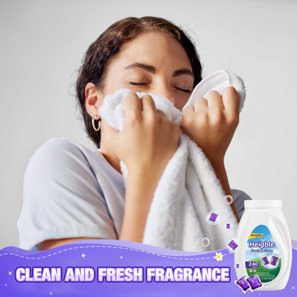 240 Count Laundry Detergent Pods Bulk for Wash, Lavender Scent