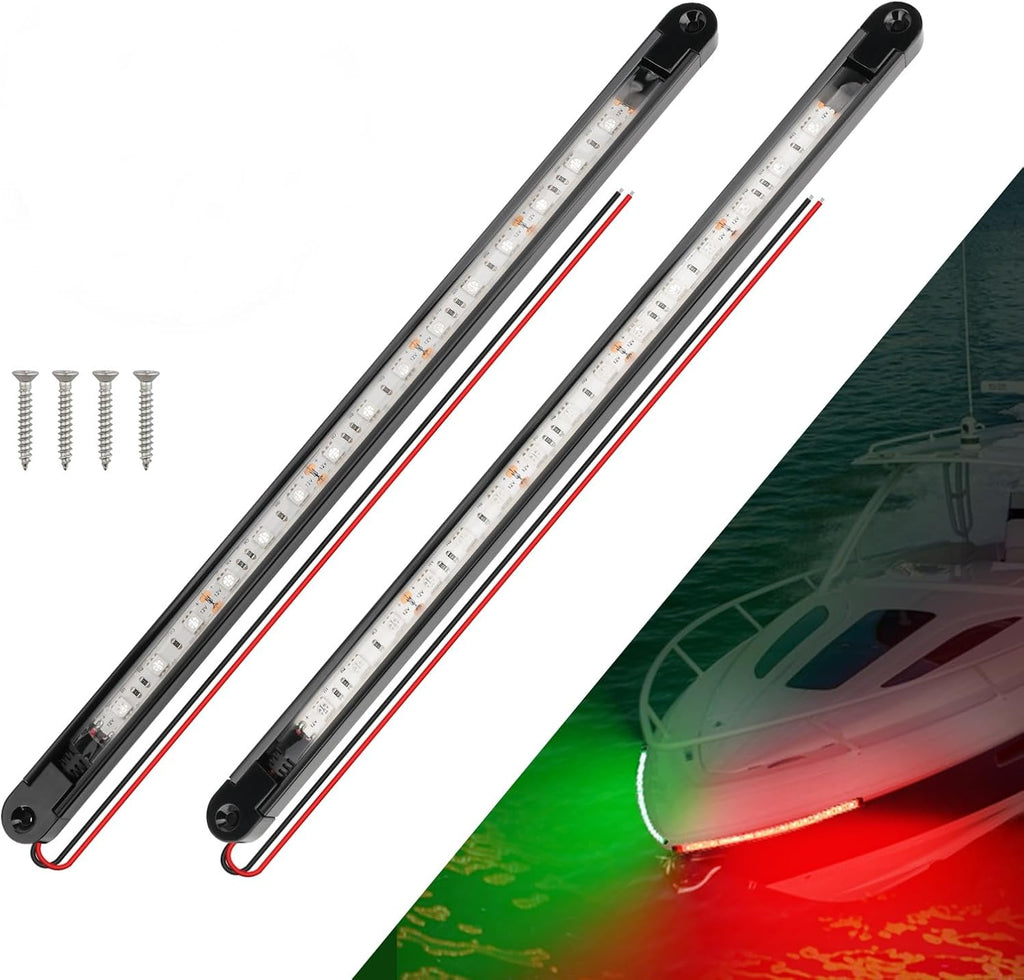 Boats Led Navigation Strip Lights, Red & Green, IP 67 Waterproof