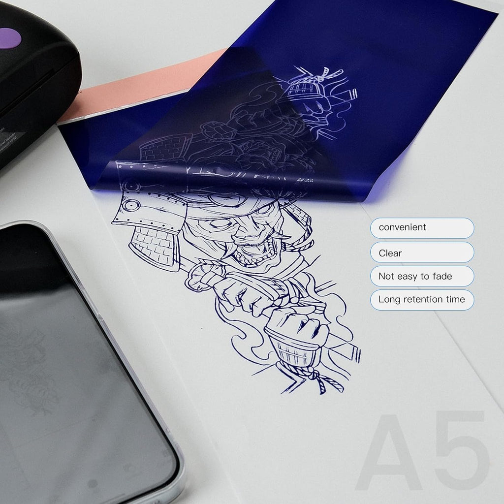 Wormhole PRO Tattoo Transfer Paper for Mini Tattoo Stencil Printer Thermal Stencil Paper 35 Sheets Compatible with