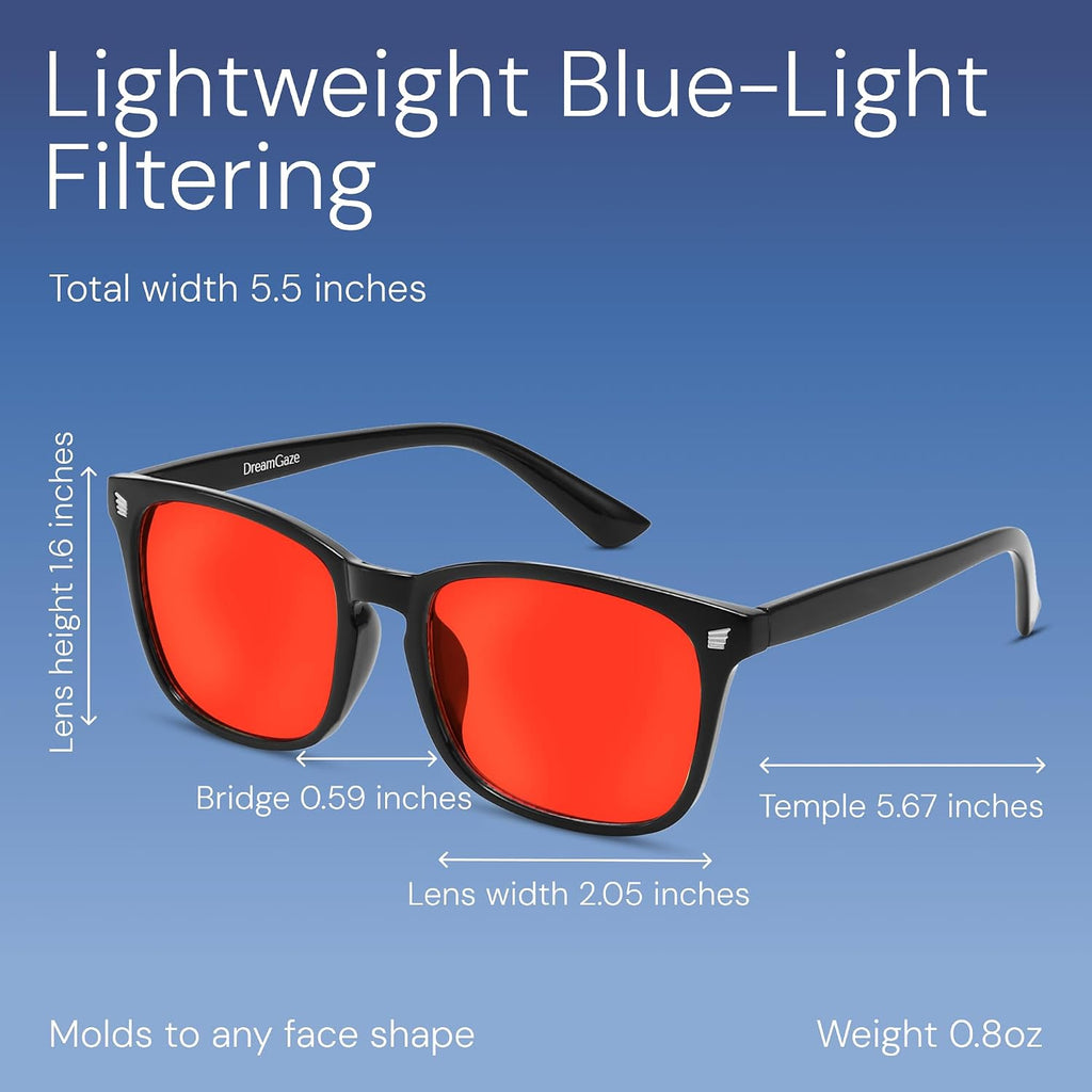 High Tech Blue Light Blocking Gaming Glasses - Red Lenses | Computer Glasses, Advanced Blue Light Blocking, Screen
