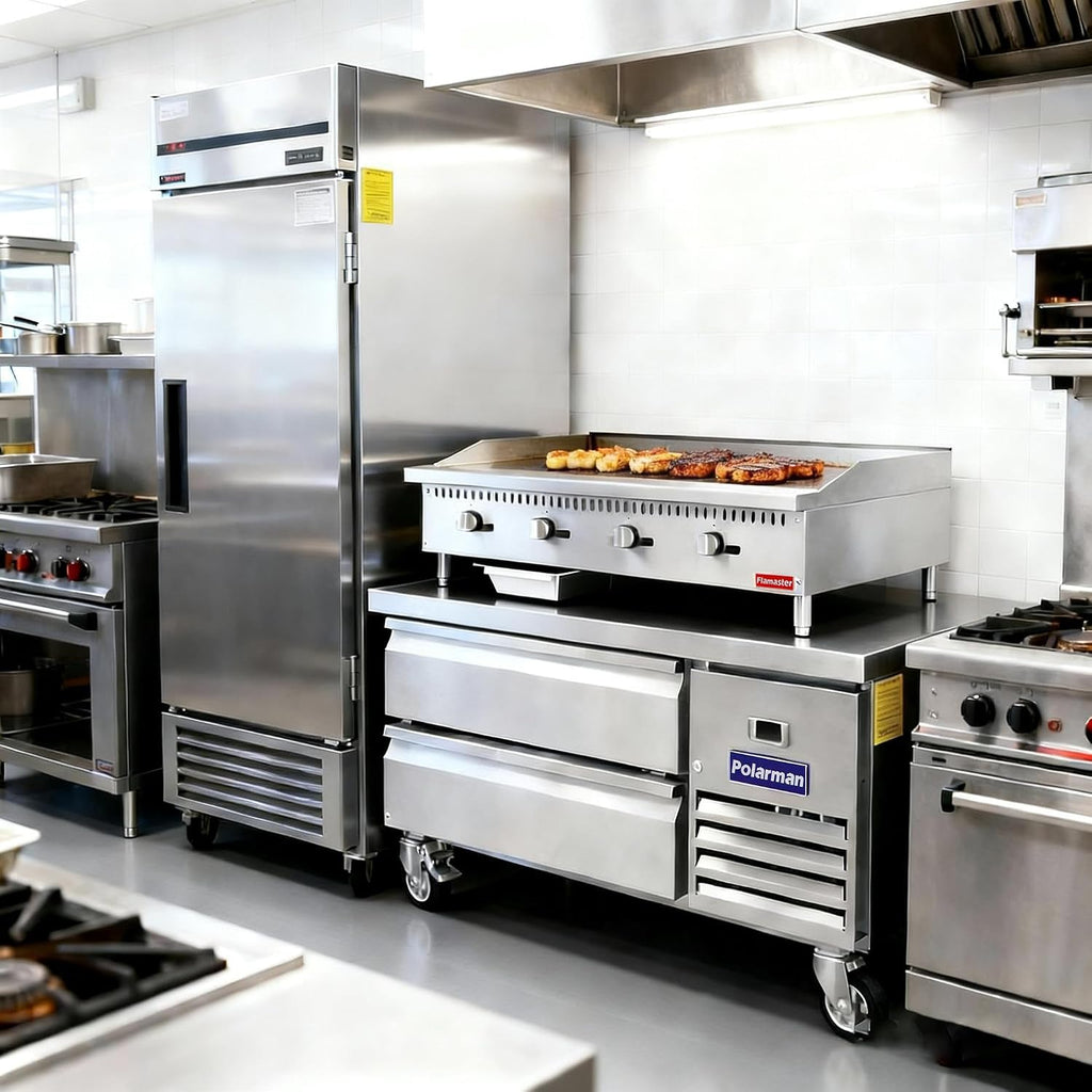 48" Commercial Countertop Griddle, 4 Burners Gas Griddle, 120000 BTU Output, Stainless Steel Flat Top Grill Hot Plate