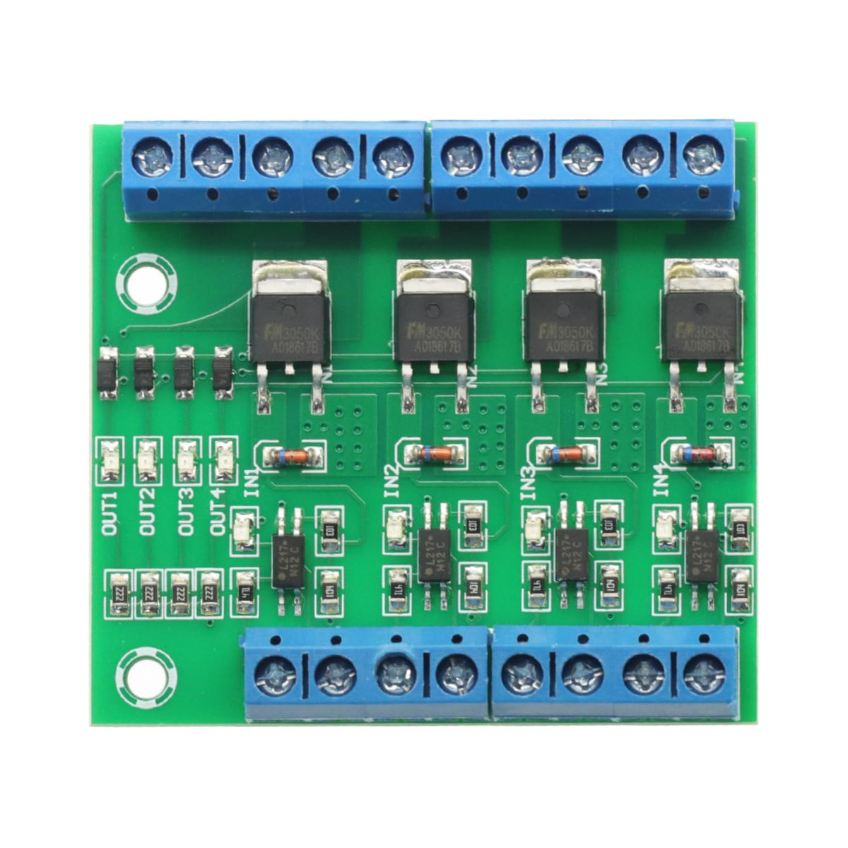 2 Pcs MOS FET F5305S 4 Channels Pulse Trigger Switch Controller PWM Input Steady for Motor LED 4 Way