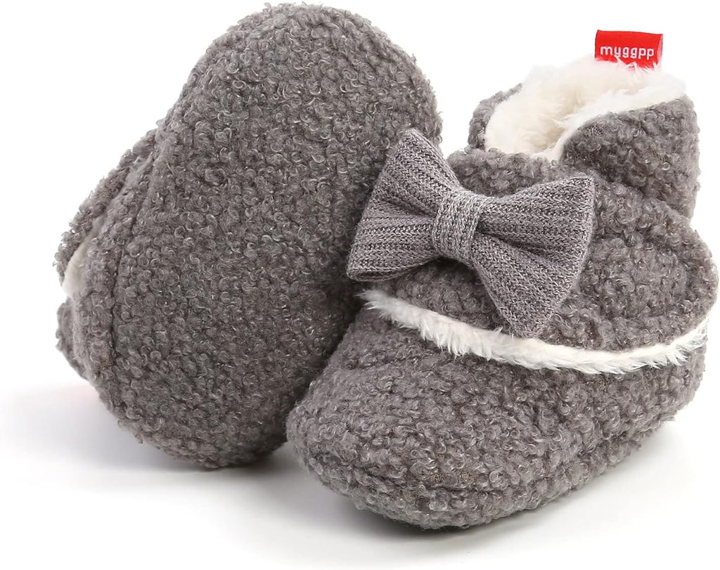Baby Booties for Boys Girls with Soft Lining Non Slip Gripper Newborn Infant Slipper Socks Toddler First Walker Crib