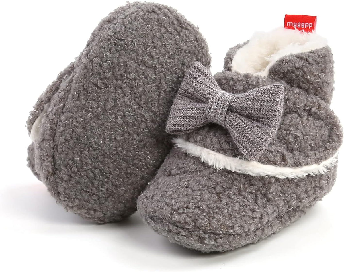 Baby Booties for Boys Girls with Soft Lining Non Slip Gripper Newborn Infant Slipper Socks Toddler First Walker Crib