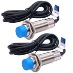 Taiss 2pcs M18 Proximity Sensor NPN NC 6-36VDC 8mm Detective Approach Sensor Inductive Proximity Switch LJ18A3-8-Z/AX