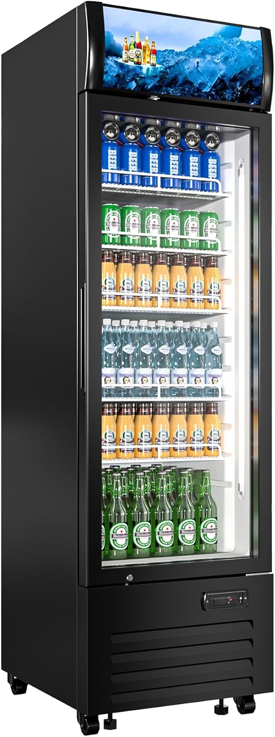 Commercial Beverage Refrigerator 1 Glass Door Display Fridge