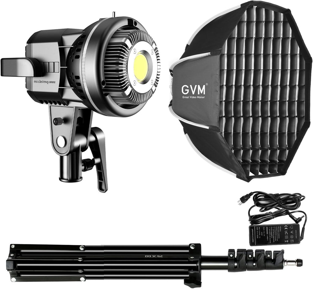 GVM 80W Softbox Lighting Kit with APP Control, Professional Studio Photography Lighting with Digital Display, LED