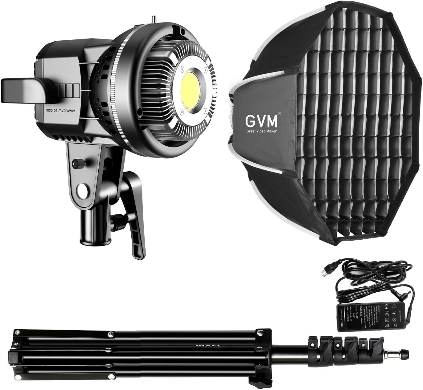 GVM 80W Softbox Lighting Kit with APP Control, Professional Studio Photography Lighting with Digital Display, LED