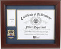 Allied Frame US Police Officer Medal and Award Certificate Frame - 8 x 10 Opening