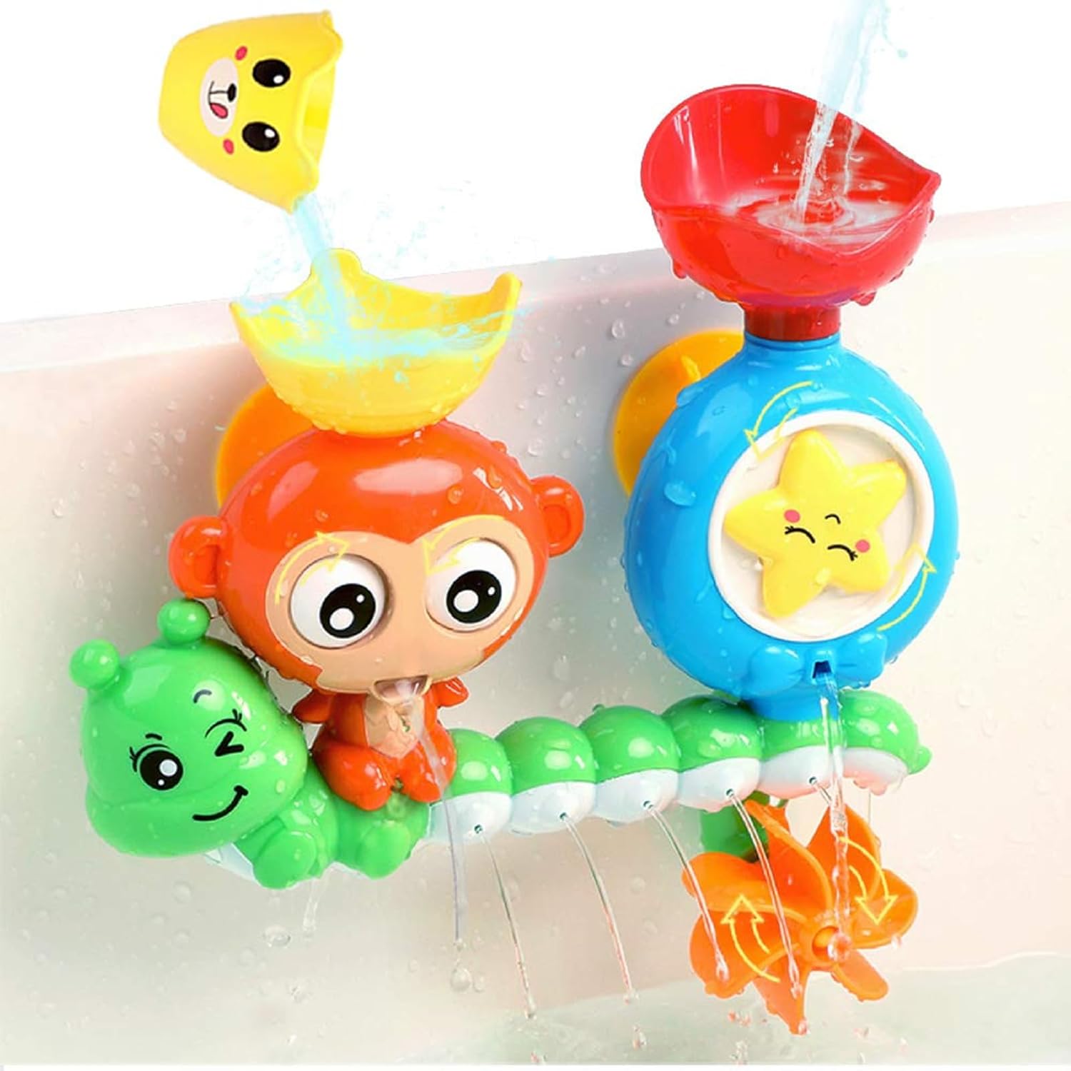 Bath Toys for Toddlers Age 1 2 3 Year Old Girl Boy, Preschool New Born Baby Bathtub Water Toys, Durable Interactive