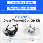 279769 Dryer Thermal Cut-Off Kit for Whirlpool Kenmore Maytag KitchenAid
