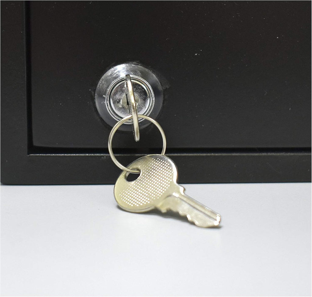 48-Key Cabinet with Lock, Wall Mount Wooden Key Organizer, Security Key Storage Box (48 Positions) with Numbered