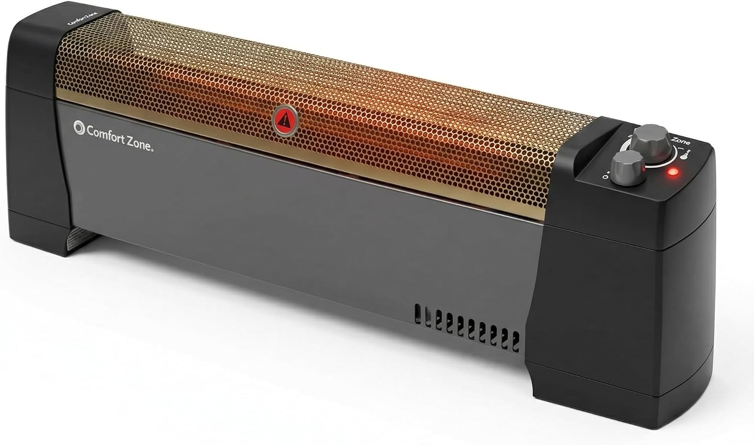 Comfort Zone Convection Baseboard Space Heater with Manual Thermostat | Convection baseboard heater with 2 heat