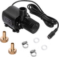12V Submersible Water Pump, Adjustable Flow 210 GPH for Aquarium/Fountain/Hydroponics, Quiet DC Pump with Brass