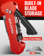 2-in-1 Folding Utility Knife & Scraper with 13 SK5 Blades