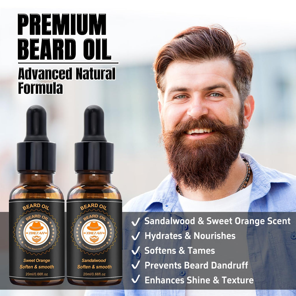 Beard Kit Gifts for Men Grooming/Care-Soften,Soothe Beard GoodScent | Mens Gift Set Birthday Valentines Fathers