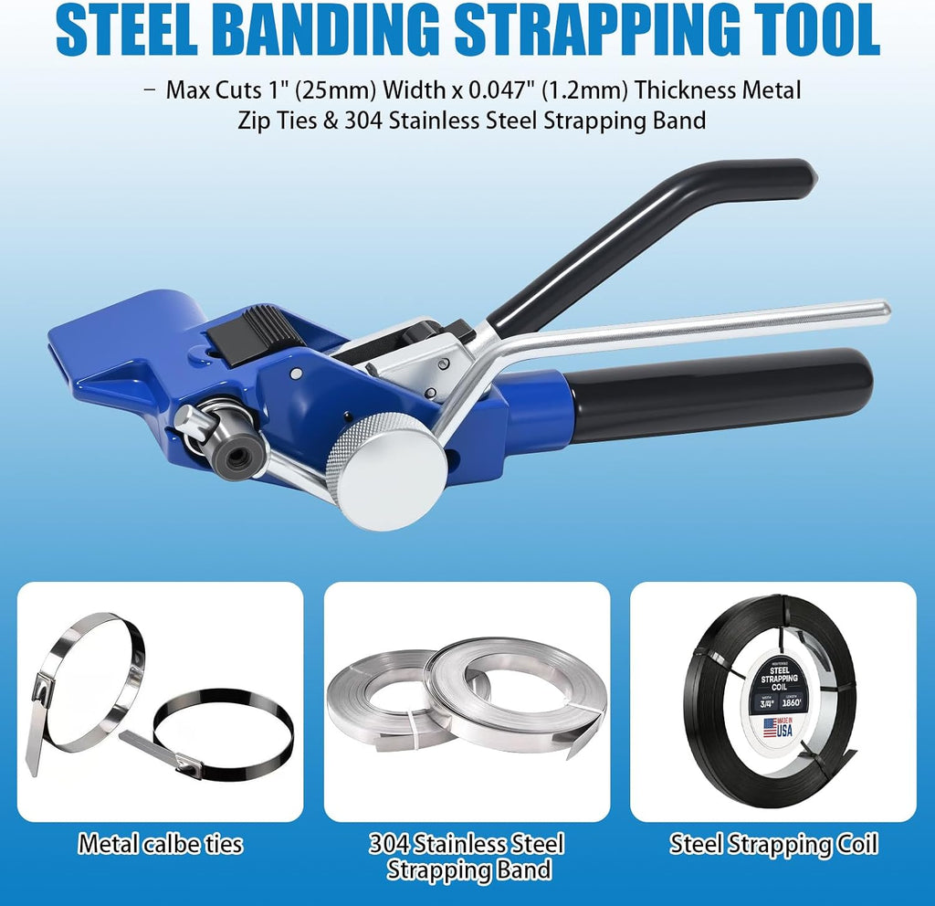 Stainless Steel Ratchet Strapping Tensioner And Big Cable Tie Cutting Tool