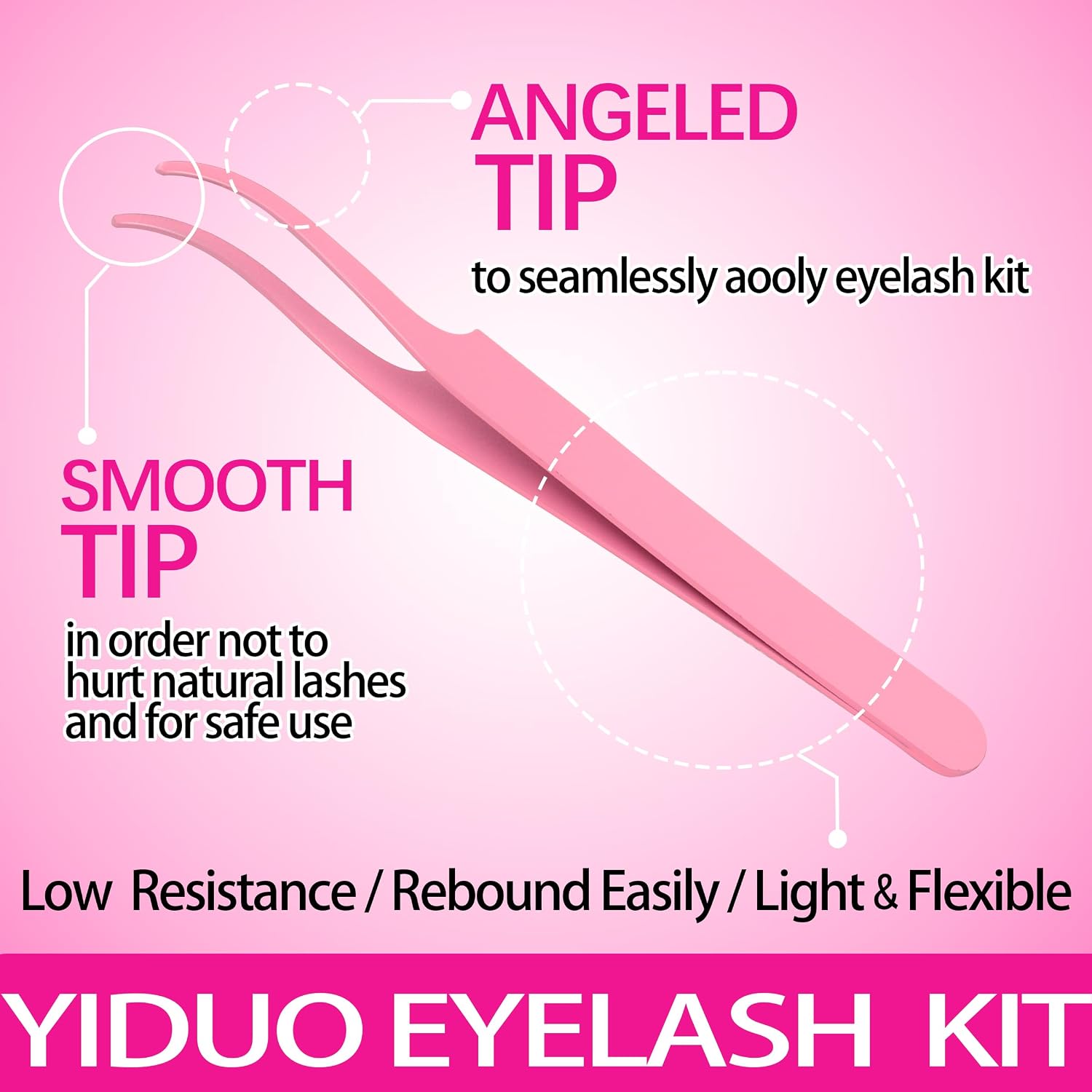 Bond and Seal 4 in 1 Long Lasting Cluster Lash Glue Tool Kit for DIY Eyelash Extensions Waterproof Strong Hold