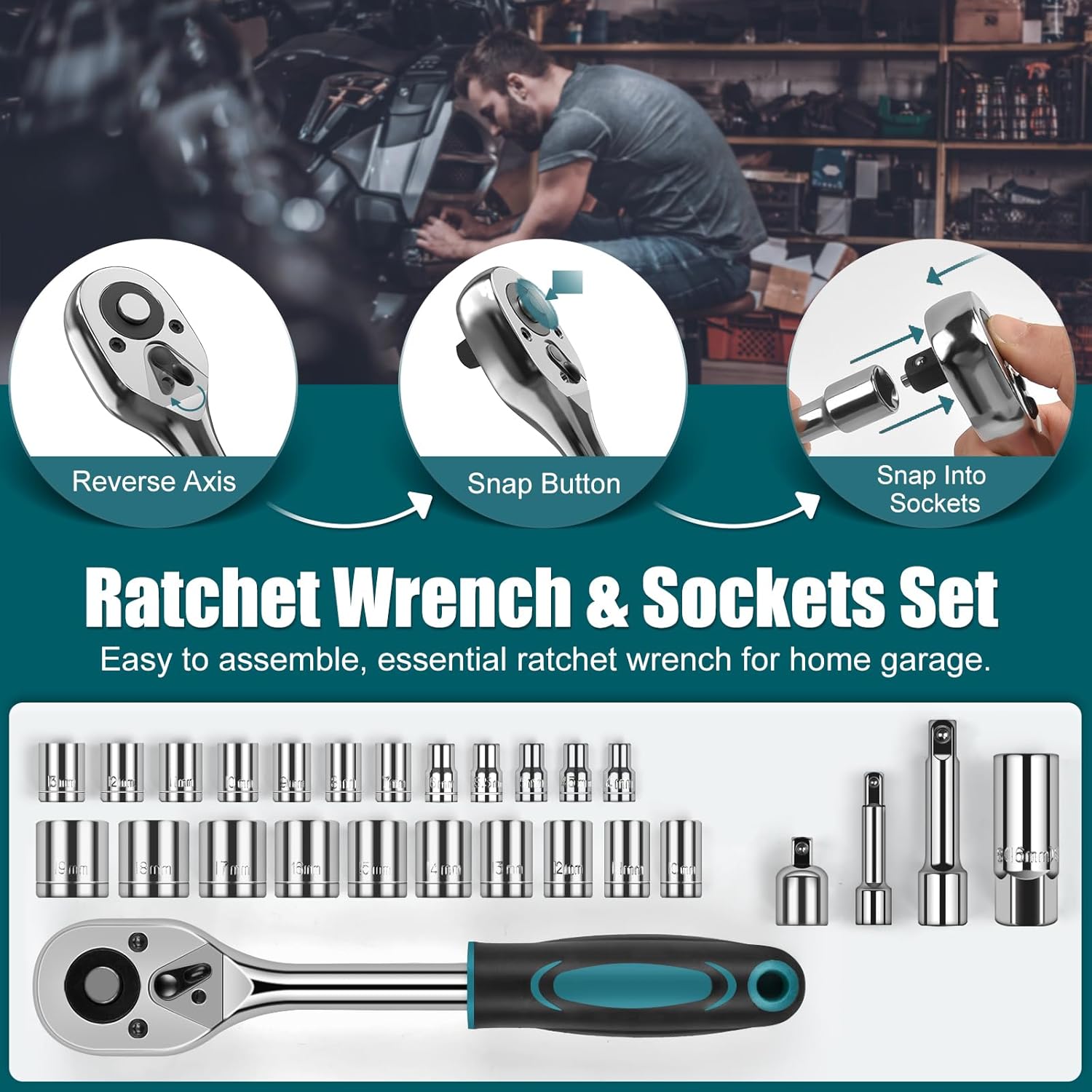 Home Tool Kit 257-PCs - Household Basic Repair Tool Set for Men Women - General Hand Mechanic's Tool Set &