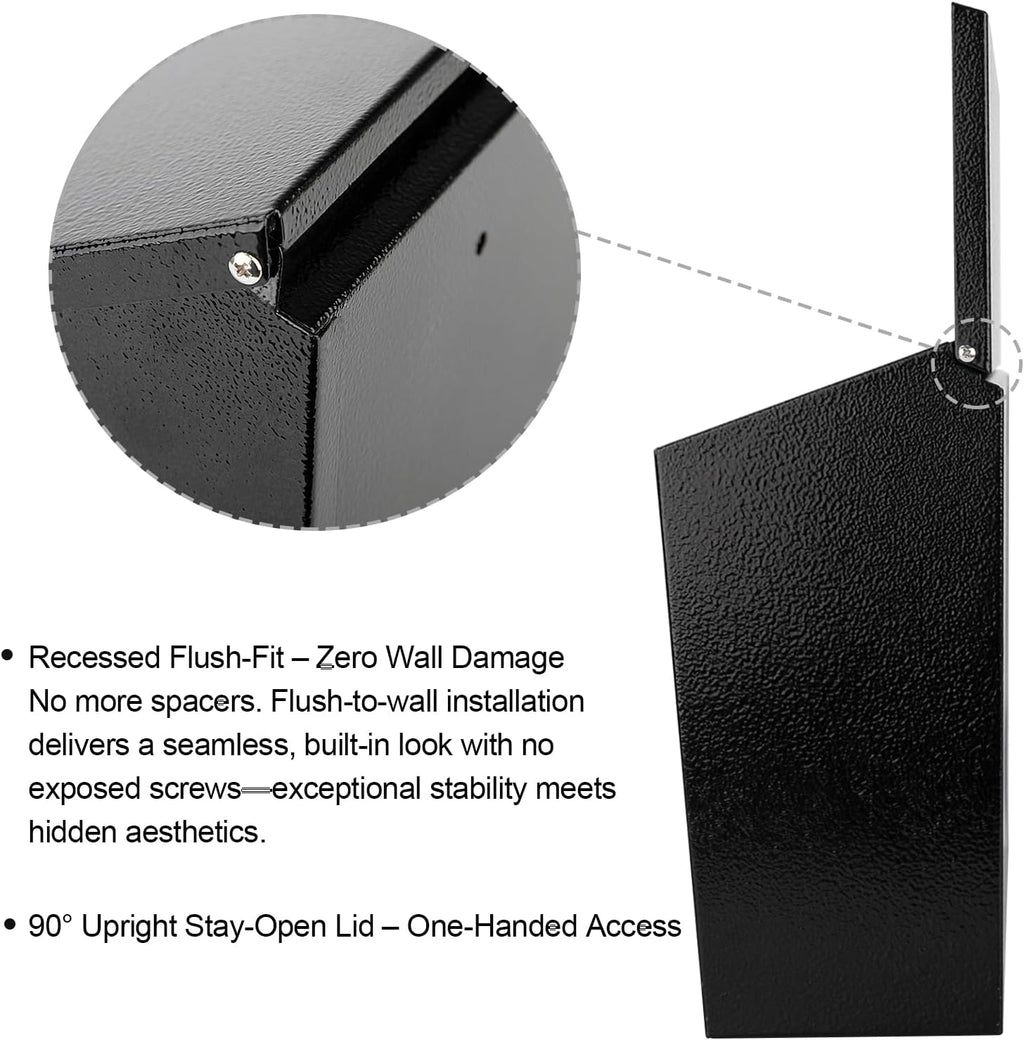 Wall-Mount Mailbox for Outside,Large Capacity Mail Box Waterproof and Rust-Resistant, Galvanized Steel Metal Post