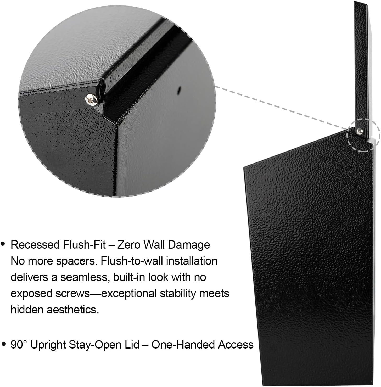 Wall-Mount Mailbox for Outside,Large Capacity Mail Box Waterproof and Rust-Resistant, Galvanized Steel Metal Post