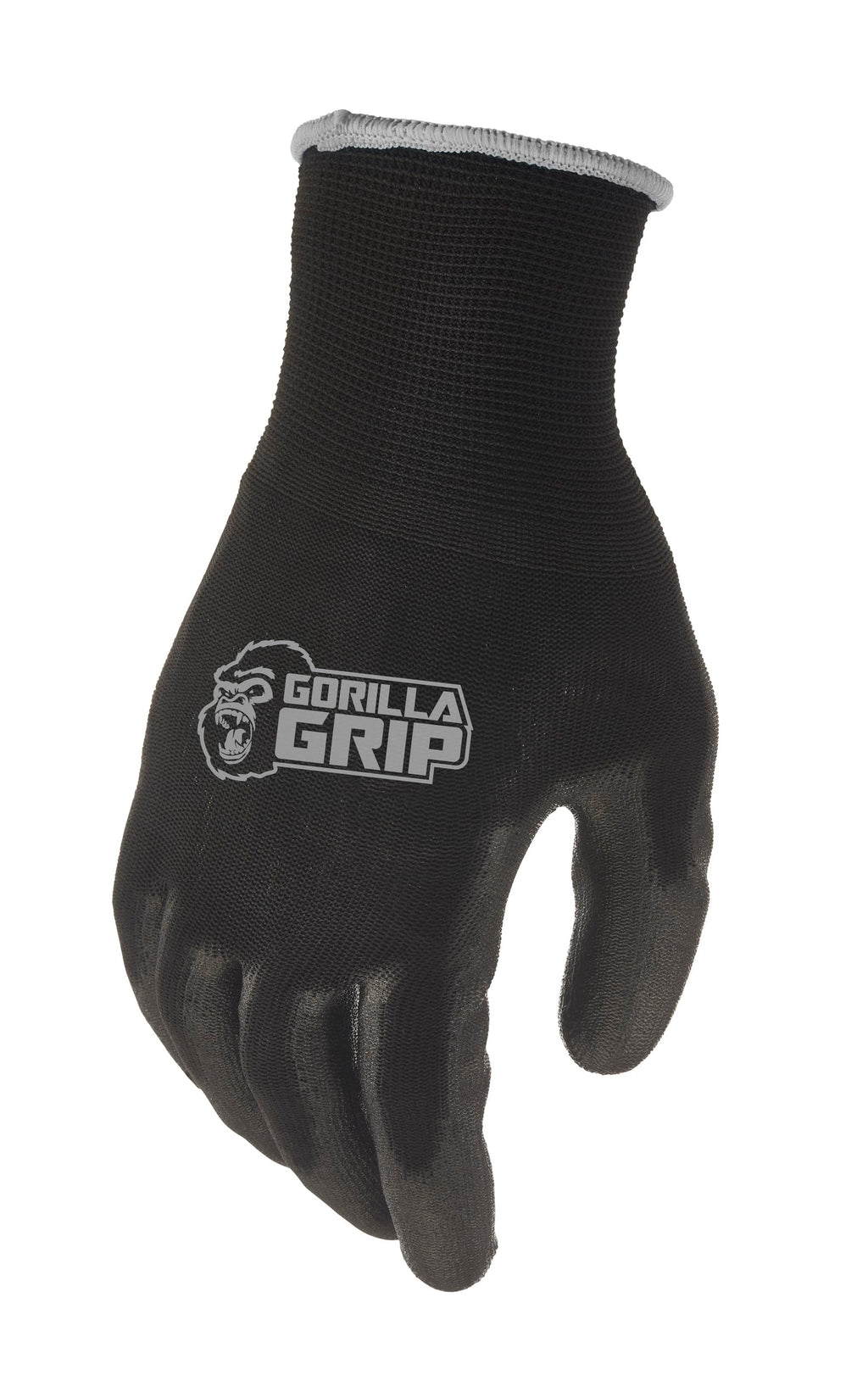 Work Gloves, XLarge, 15 Pair, Black and Gray