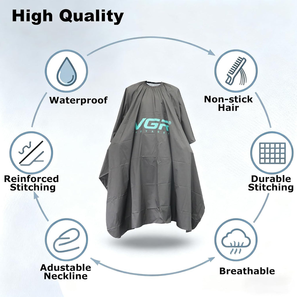 Waterproof Professional Barber Cape with Adjustable Neckline | adjustable closure; elastic neckline; nylon material
