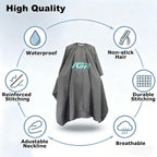 Waterproof Professional Barber Cape with Adjustable Neckline | adjustable closure; elastic neckline; nylon material