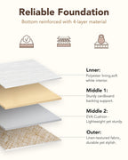 12x12 Inch Fabric Cube Storage Bins with Cotton Rope Handle 6-Pack
