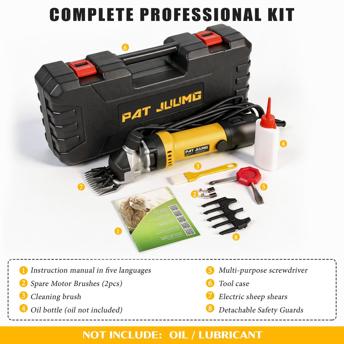1000W Electric Sheep Shears, Professional Clippers Heavy Duty
