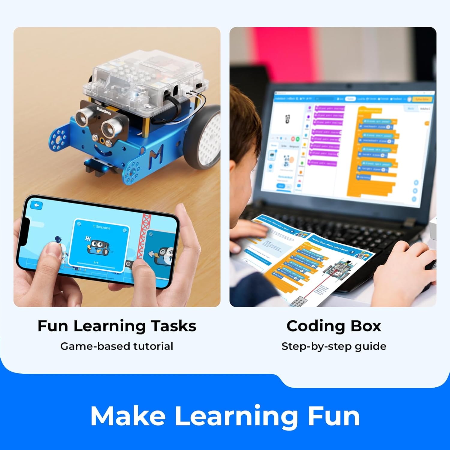 mBot Arduino Robot Kit with Scratch Coding Box for Kids Ages 8-12 | Learn to Code with Scratch & Arduino, 4
