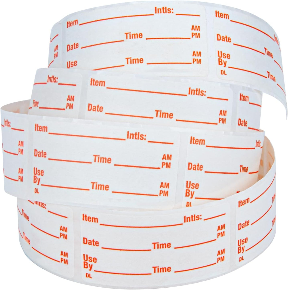 500 Stickers 1 x 2 Inch Use by Dissolvable Labels Red