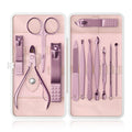Professional Nail Care Kit, 12-Piece Manicure & Pedicure Grooming Set with Travel Case, Stainless Steel Nail