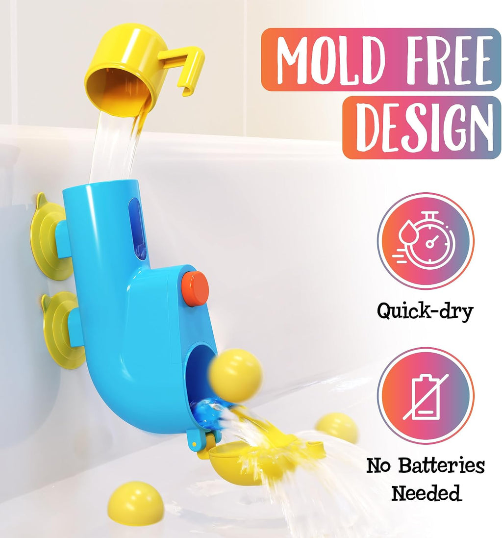 Fill N' Splash Submarine Bath Toy - Bath Toys for Toddlers 1-3 - 4 - 5 Years Old Bath Tub Toys for Boys & Girls
