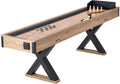 7ft 9ft 12ft Shuffleboard Table for Family Game Room, Shuffle Board with Scratch-Resistant Playfield, Legs, 8 Pucks
