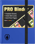 Heavy Duty Card Binder, Fabmaker 9 Pocket Trading Card Binder for 360 Cards | Sleek Side-Loading Card Album, Sturdy