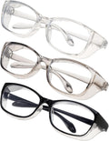 3 Pcs Nurses Goggles Light Lab Goggles Protective Glasses Eyewear Anti Fog Blue Square Stylish Cute Anti Dust Scratch