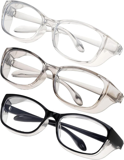 3 Pcs Nurses Goggles Light Lab Goggles Protective Glasses Eyewear Anti Fog Blue Square Stylish Cute Anti Dust Scratch