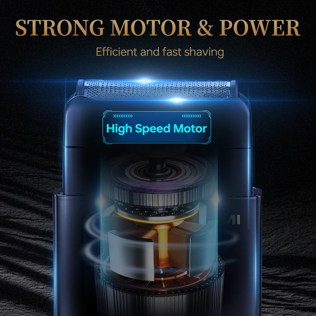 Electric Foil Shavers for Men with 3 Adjustable Gears, IPX7 Waterproof