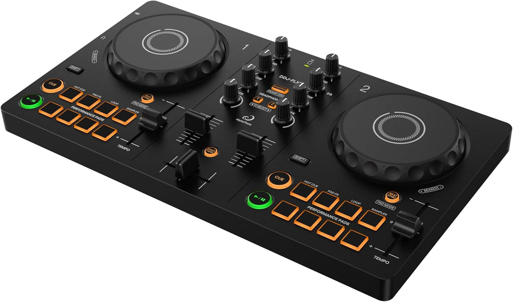 /Pioneer DJ DDJ-FLX2 Beginner DJ Controller – Portable USB-Powered 2-Channel Controller with Professional Layout –