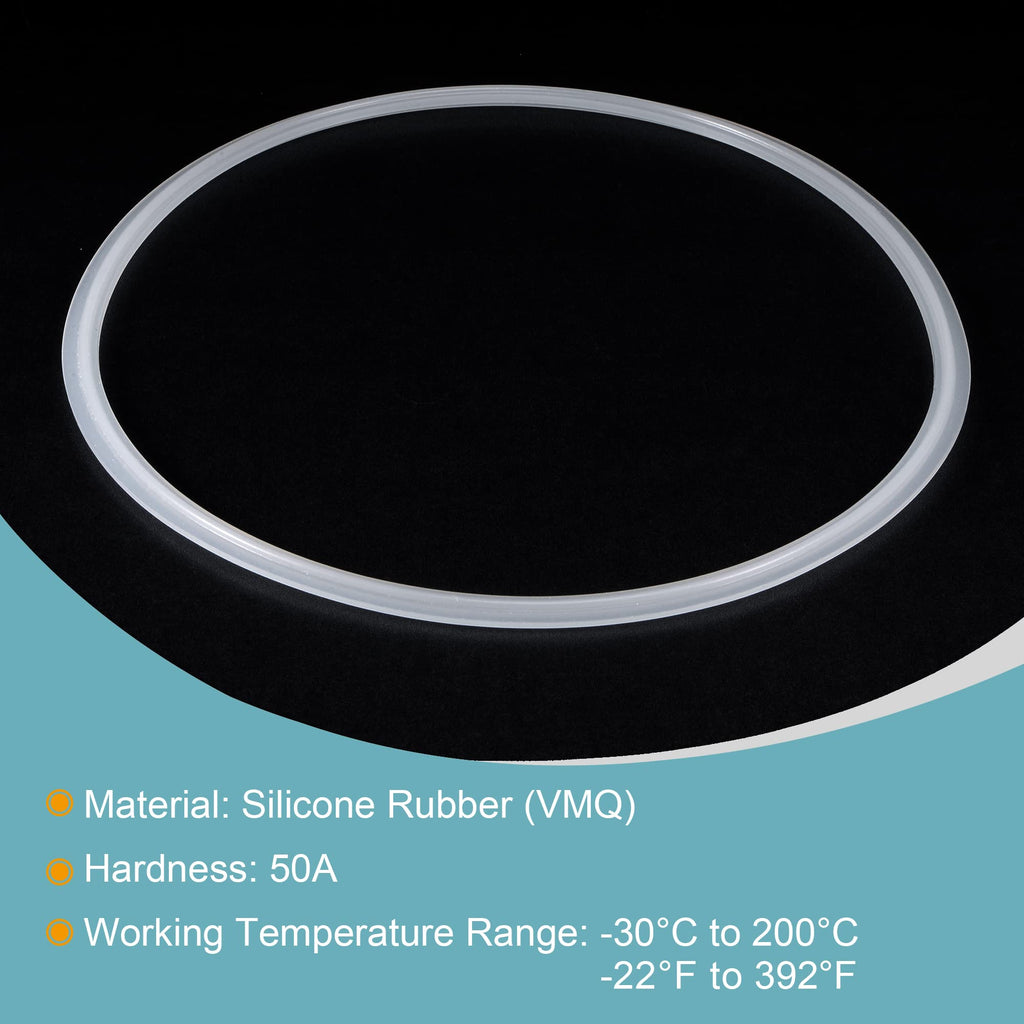 MECCANIXITY Silicone Gasket Flange O-Ring 217mm OD for 8 Inch Clamp